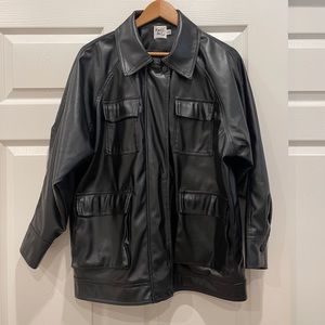 Princess Polly Oversized Faux Leather Jacket